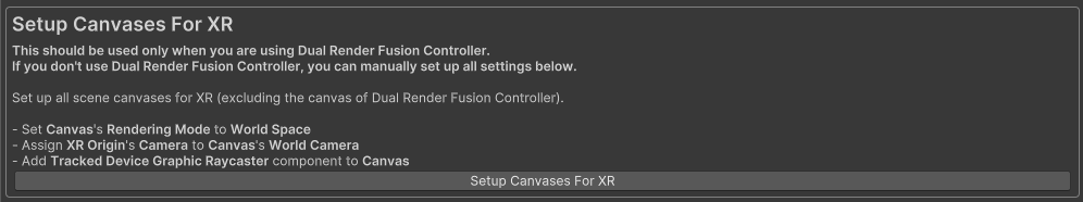 SetupCanvasesForXR