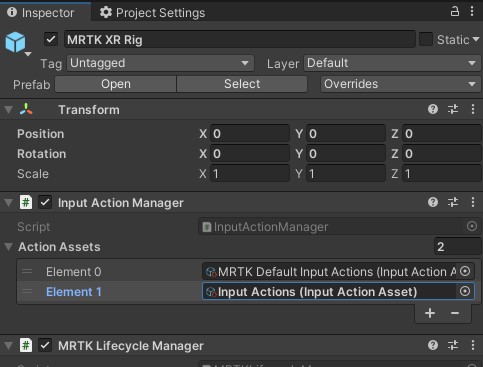 MRTK Input Actions